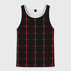 Мужская майка без рукавов Color black red crosses