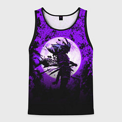 Майка-безрукавка мужская Самурай при луне, цвет: 3D-черный
