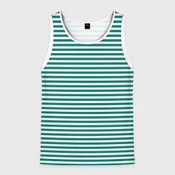 Майка-безрукавка мужская Тельняшка пограничника, цвет: 3D-белый