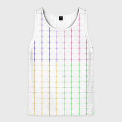Мужская майка без рукавов Color white multicolored stripes