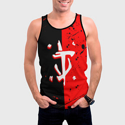 Майка-безрукавка мужская Doom текстура краски, цвет: 3D-черный — фото 2