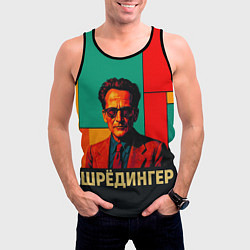 Майка-безрукавка мужская Шредингер поп-арт, цвет: 3D-черный — фото 2