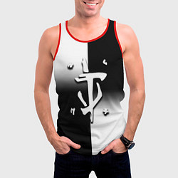 Майка-безрукавка мужская Doom black geometry, цвет: 3D-красный — фото 2