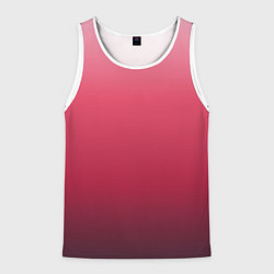 Мужская майка без рукавов Градиент гранатовый