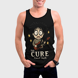 Майка-безрукавка мужская The Cure, Роберт Смит, цвет: 3D-черный — фото 2