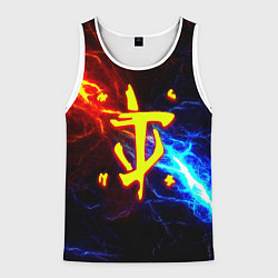 Майка-безрукавка мужская Doom шторм с молниями, цвет: 3D-белый