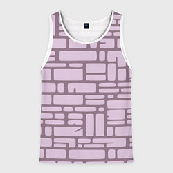 Майка-безрукавка мужская Кирпичная кладка, цвет: 3D-белый