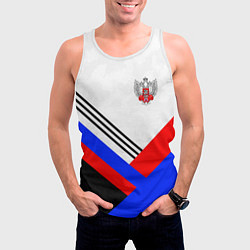 Майка-безрукавка мужская Федерация бокса - Россия, цвет: 3D-белый — фото 2