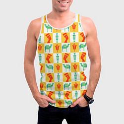 Майка-безрукавка мужская Мотивы Египта, цвет: 3D-белый — фото 2