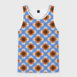 Мужская майка без рукавов Калейдоскоп на голубом фоне