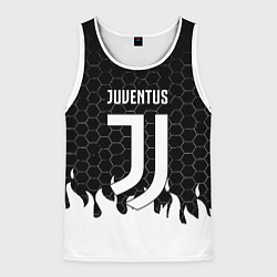 Майка-безрукавка мужская Juventus соты огонь, цвет: 3D-белый