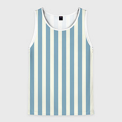 Майка-безрукавка мужская Две полосы, цвет: 3D-белый