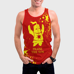 Майка-безрукавка мужская Praise the sun - dark souls, цвет: 3D-красный — фото 2