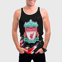 Майка-безрукавка мужская Liverpool краски штрихи, цвет: 3D-белый — фото 2