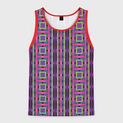 Мужская майка без рукавов Геометрические яркие полосы