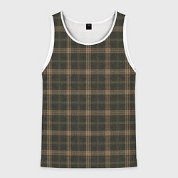 Мужская майка без рукавов Паттерн из шотландской клетки