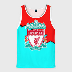 Мужская майка без рукавов Liverpool краски текстура штрихи
