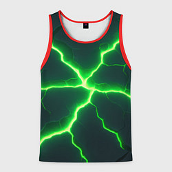 Мужская майка без рукавов Зеленый неон из плит