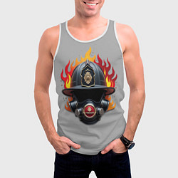 Майка-безрукавка мужская Пожарник, цвет: 3D-белый — фото 2