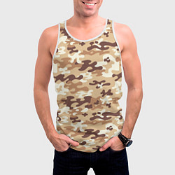 Майка-безрукавка мужская Камуфляж армия, цвет: 3D-белый — фото 2