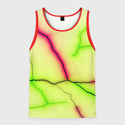 Майка-безрукавка мужская Multicolored lightning, цвет: 3D-красный