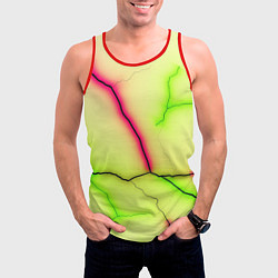 Майка-безрукавка мужская Multicolored lightning, цвет: 3D-красный — фото 2