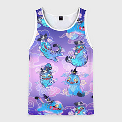 Мужская майка без рукавов Тигр с сорокой