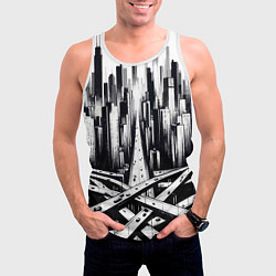 Майка-безрукавка мужская American metropolis, цвет: 3D-белый — фото 2