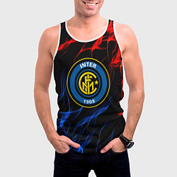 Майка-безрукавка мужская Интер битва огней, цвет: 3D-белый — фото 2