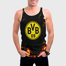 Майка-безрукавка мужская Borussia огненные краски, цвет: 3D-белый — фото 2