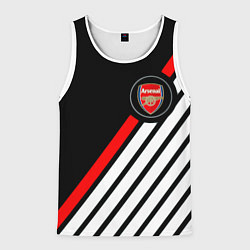 Мужская майка без рукавов Арсенал геометрия полосы