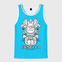 Майка-безрукавка мужская Тоторо аниме, цвет: 3D-белый