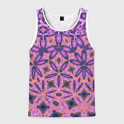 Мужская майка без рукавов Фиолетовая геометрическая метаморфоза