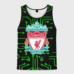 Майка-безрукавка мужская Liverpool плата текстура, цвет: 3D-черный