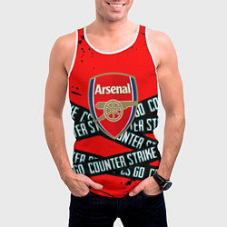 Майка-безрукавка мужская Arsenal x counter strike game, цвет: 3D-белый — фото 2