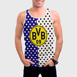 Майка-безрукавка мужская Borussia точки текстура, цвет: 3D-белый — фото 2