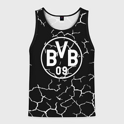 Мужская майка без рукавов Borussia черно белые