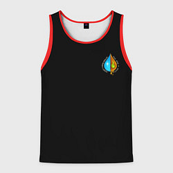 Майка-безрукавка мужская Лучше вода у друга полноцветный узор, цвет: 3D-красный