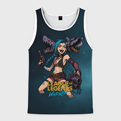 Майка-безрукавка мужская League of Legends Jinx, цвет: 3D-белый