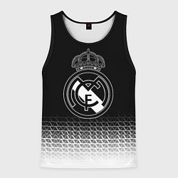 Майка-безрукавка мужская Реал Мадрид текстура геометрия, цвет: 3D-черный