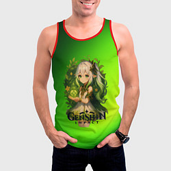 Майка-безрукавка мужская Нахида Genshin Impact, цвет: 3D-красный — фото 2