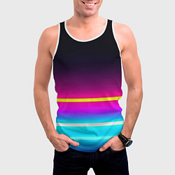 Майка-безрукавка мужская Beach shorts, цвет: 3D-белый — фото 2