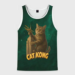 Мужская майка без рукавов Cat Cong пародия на Кинг Конг