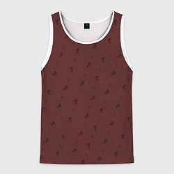 Мужская майка без рукавов Конь на фоне цвета гранж