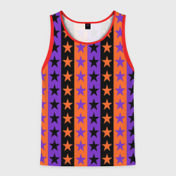 Мужская майка без рукавов Звёзды Хэллоуина паттерн полосатый