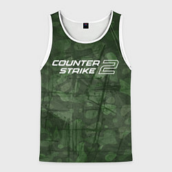 Майка-безрукавка мужская Эмблема CS2, цвет: 3D-белый