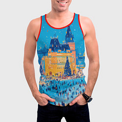 Майка-безрукавка мужская Московские новогодние каникулы, цвет: 3D-красный — фото 2