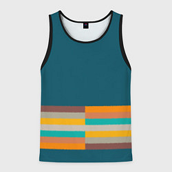 Мужская майка без рукавов Индиго и шумовой градиент заката с текстурой