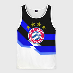 Майка-безрукавка мужская Бавария Мюнхен полосы спорт, цвет: 3D-белый