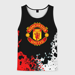 Майка-безрукавка мужская Манчестер Юнайтед краски абстрактные, цвет: 3D-черный